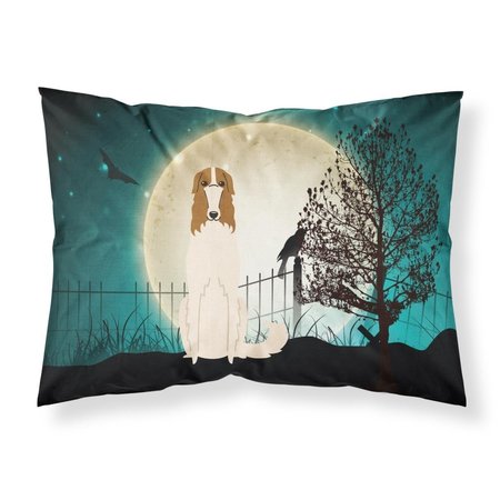 CAROLINES TREASURES Halloween Scary Borzoi Fabric Standard Pillowcase BB2213PILLOWCASE